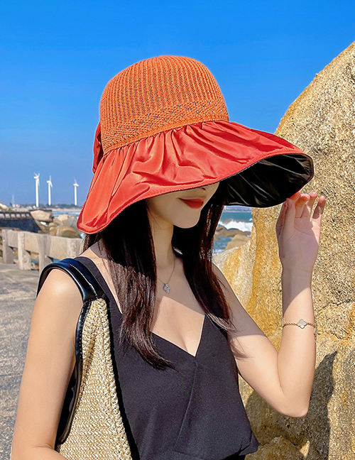Sombrero Para El Sol Con Lazo Extragrande Y Panel De Paja