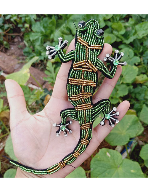 Pegatina De Tela Con Cuentas Rice Bead Gecko
