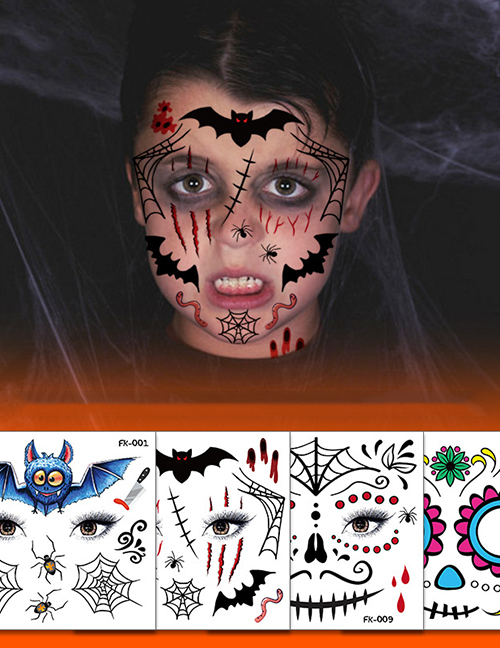Etiquetas Engomadas Del Tatuaje De Halloween De La Historieta De Los Niños De La Transferencia De Agua