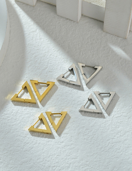 Pendientes Triangulares De Acero Titanio