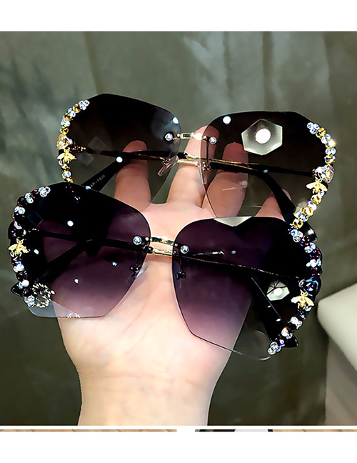 Gafas De Sol Con Diseño De Abeja Y Diamantes De Aleación