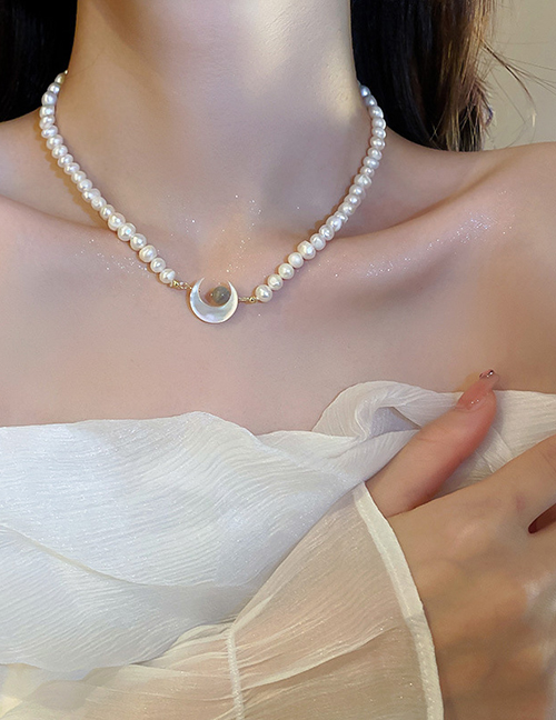 Collar De Flores De Diamantes Con Cuentas De Perlas