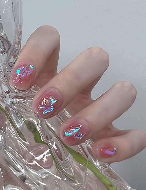 Plástico Usable Aurora Diamond Blush Glitter Use Nail Art