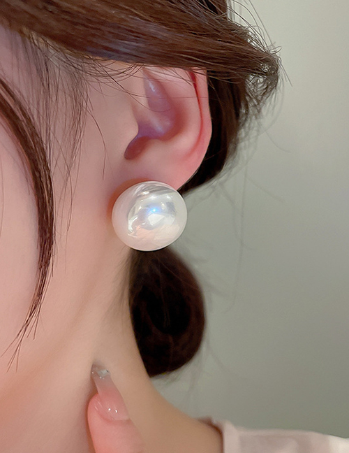 Mermaid Pearl Heart Geometric Stud Earrings