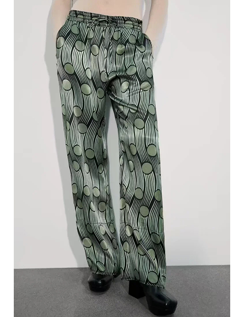 Pantalones Tubo Tejido Visuales Impresos Ajustados Pino