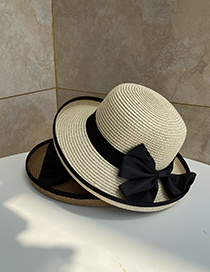 Sombrero De Paja Con Lazo Rizado