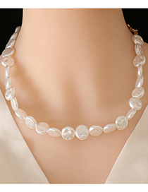 Collar De Perlas De Diamantes De Imitación