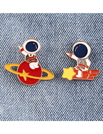 Broche De Astronauta Espacial De Dibujos Animados