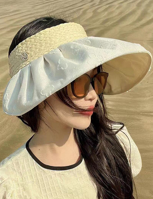Sombrero Para El Sol Superior Vacío De Ala Grande Jacquard