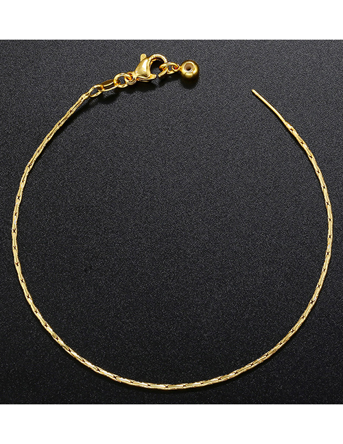 Collar De Cadena De Hueso De Serpiente Chapado En Oro De Cobre