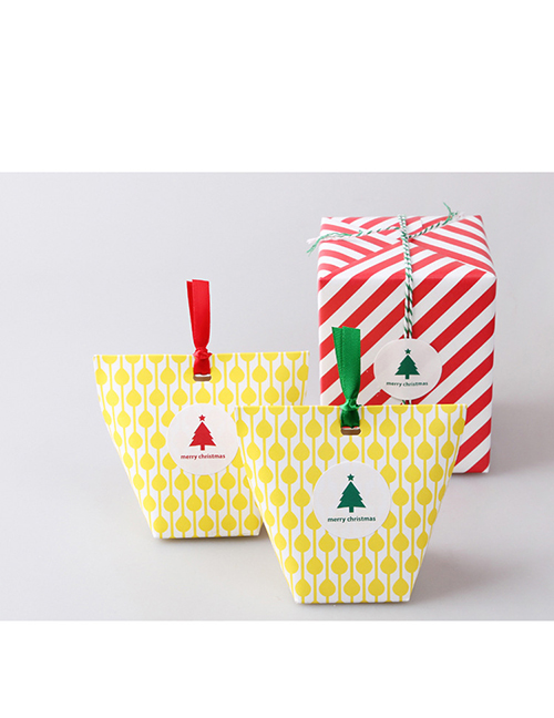Caja De Regalo De Navidad Que Empaqueta Etiquetas Autoadhesivas Para Botellas De Sellado De Alimentos