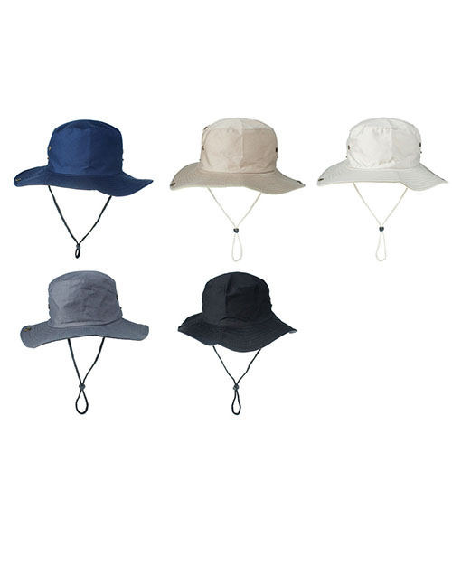 Sombrero De Pescador Con Cordón Plegable De Color Sólido