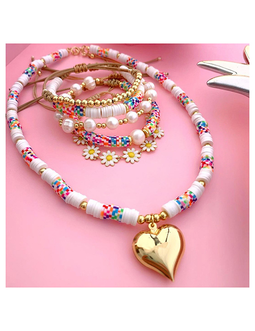 Rainbow Soft Pottery Beads Collar De Amor