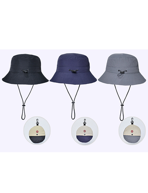 Sombrero Pescador De Nailon Con Bloque De Color Y Protección Solar