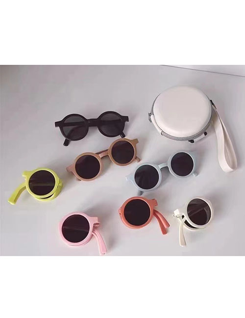 Caja De Gafas Plegables De Color Puro