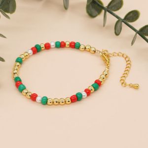 Colorful Beads And Gold Beaded Bracelet
