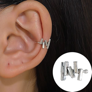 Ear Cuff Geométrico Irregular Dorado (una Sola Pieza)