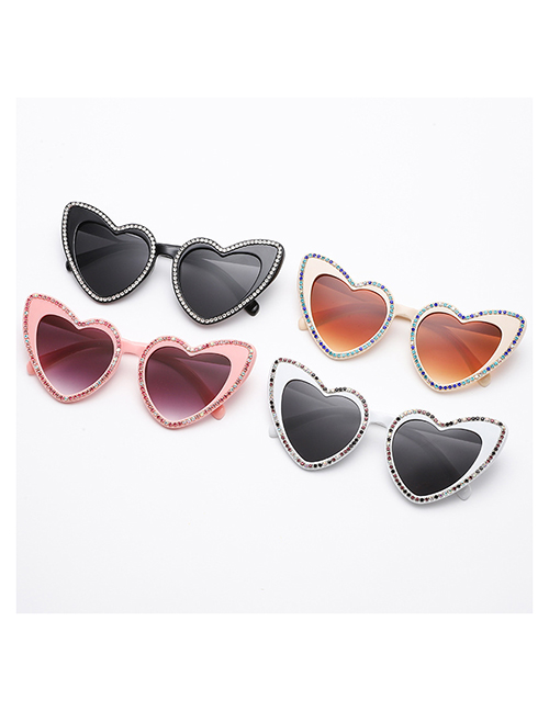 Gafas De Sol De Plástico Con Corazón De Diamante