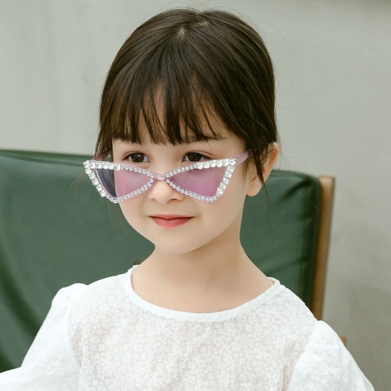 Gafas De Sol Para Niños Con Diamantes Triangulares De Pc