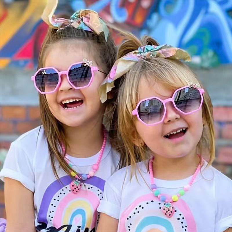 Gafas De Sol Infantiles Con Montura Cuadrada Poligonal Ac.