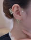Fashion Gold Metal Diamond Butterfly Earrings