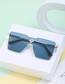 Fashion All Green Pc Square Large Frame One Piece Sunglasses