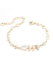 Lovely Gold Color Bracelet Alloy Crystal Bracelets