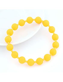 Scottish Yellow Sweet Pea Shape Plastic Korean Fashion Bracelet