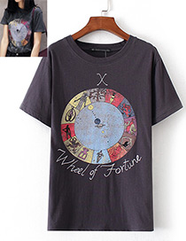 Camiseta Estampada De Constelaciones De Moda