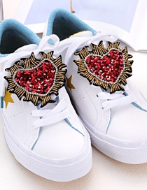 Fashion Red Heart Shape Decorated Shoe Accessories(2pcs)