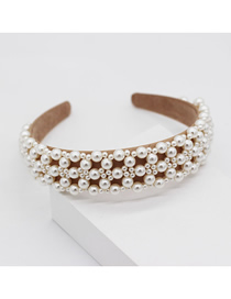 Diadema De Piedras Preciosas De Diamantes De Imitación Tejida Con Perlas
