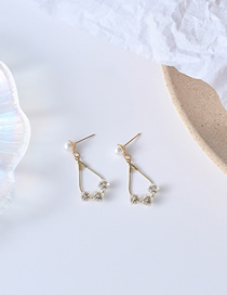 Pendientes De Diamantes De Imitación Con Flecos De Cristal De Perlas
