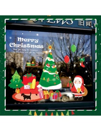 Santa Claus Christmas Tree Adhesivo De Pared Doble