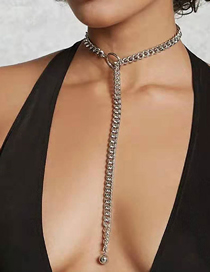 Collar Colgante De Círculo De Cadena De Metal
