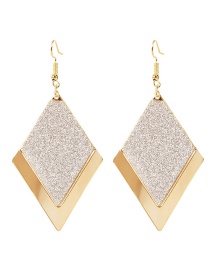 Fashion Golden Diamond Frosted Alloy Earrings