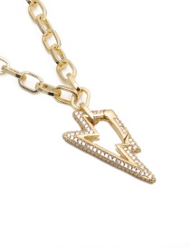 Collar Chapado En Oro De Cobre Rayo De Diamantes