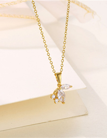 Collar Geométrico De Cristal De Diamante De Acero Inoxidable