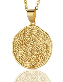 Collar Zodiaco Cobre Chapado En Oro