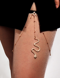 Fashion Golden Rice Bead Snake Alloy Snake Chain Leg Chain