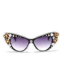 Gafas De Sol De Ojo De Gato Con Diamantes De Imitación De Colores