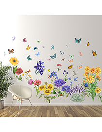 Etiqueta Decorativo Flores Mariposa Girasol Lavanda