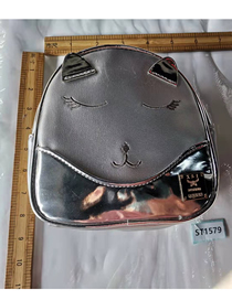 Fashion Grey Pu Cat Backpack