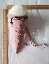 Fashion Pink Pu Ice Cream Messenger Bag