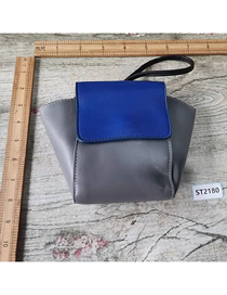 Fashion Grey Pu Colored Large Capacity Messenger Bag