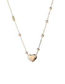 Fashion Gold 5# Titanium Steel Love Pendant Necklace