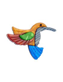 Broche De Pájaro Tridimensional Colorido De Dibujos Animados