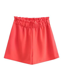 Polyester Elastic High Waist Shorts