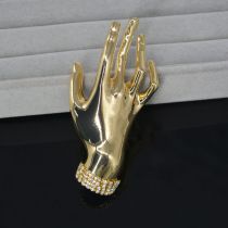 Fashion Gold Three-dimensional Palm Brooch