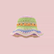 Sombrero De Sol De Crochet A Rayas De Colores