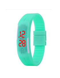 Hippie Mint Green Pure Color Simple Design Silicone Ladies Watches